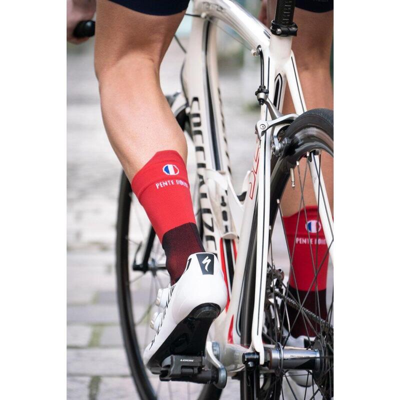Chaussettes de cyclisme Noir et Rouge