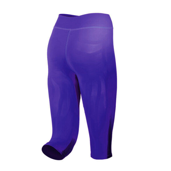 Leggings técnicos Capri mujer Running Fitness Yoga Kinesiotaping violet oscuro