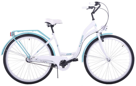 K21 Rower miejski damski Kozbike 28 biało-morski 3 biegi