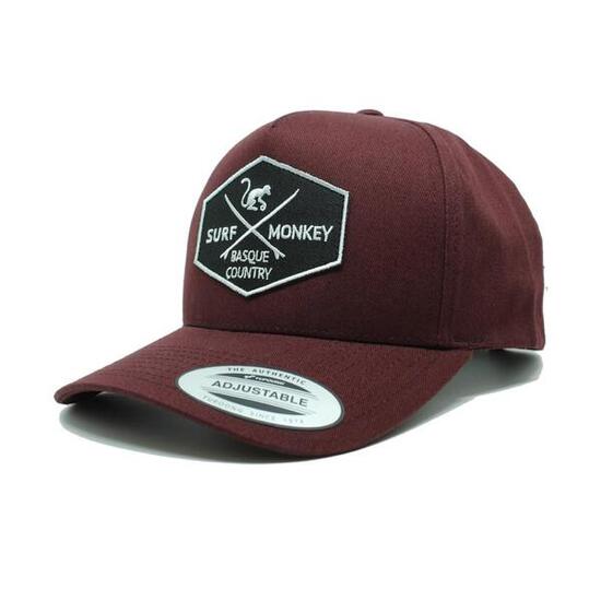 Casquette trucker-5panneaux -Polyester recyclé /Adulte /Taille unique (Bordeaux)