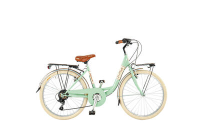 Via Veneto Bici Bambina Ragazza Giuly 24" 6V Taglia 38 Verde Giulietta