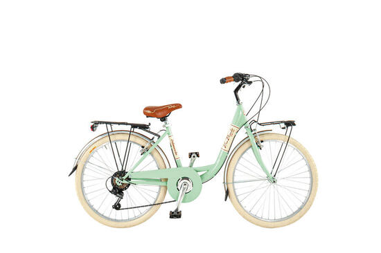 Via Veneto Bici Bambina Ragazza Giuly 24" 6V Taglia 38 Verde Giulietta