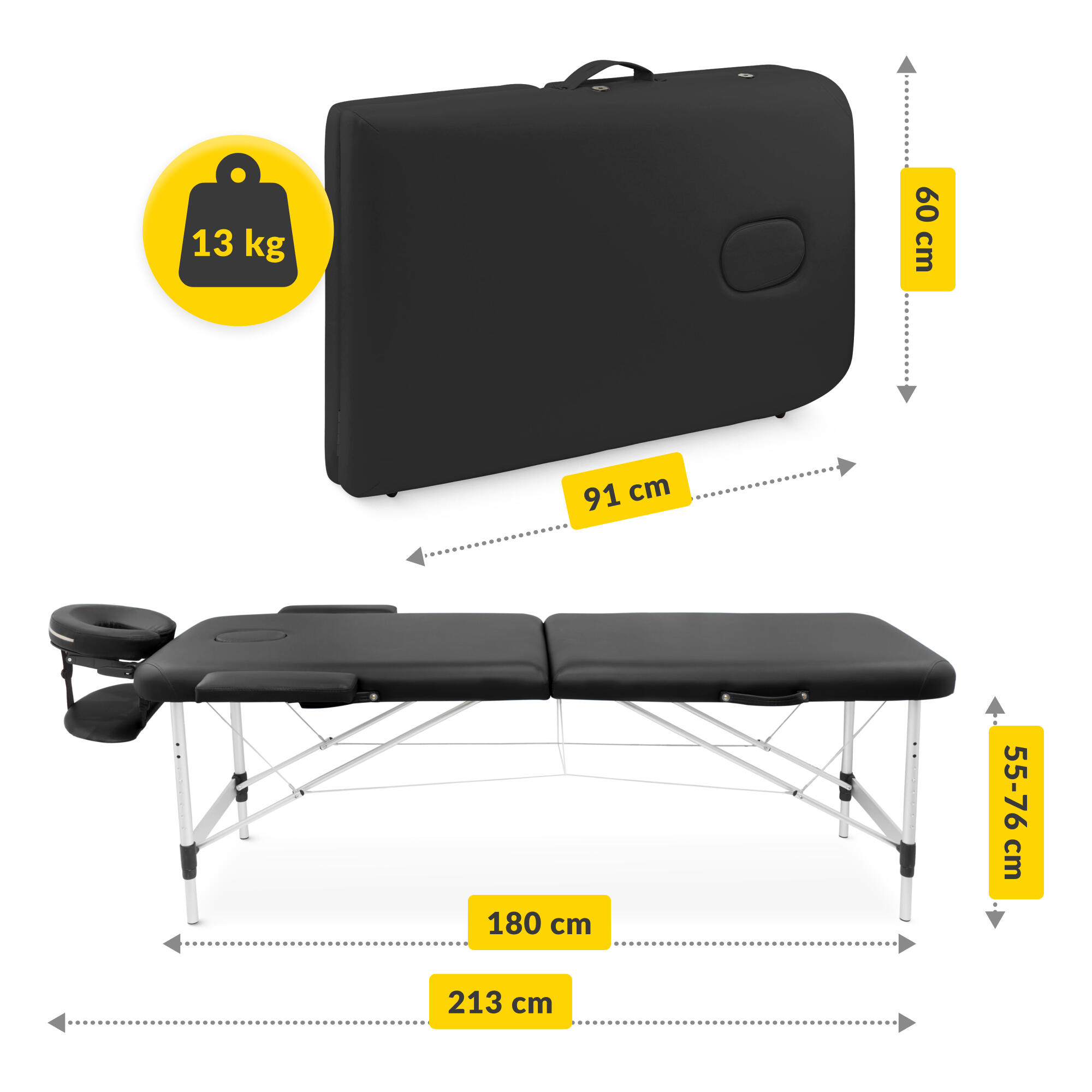 Massageliege und Therapietisch von 4FIZJO Aluminium 60 cm 3/7