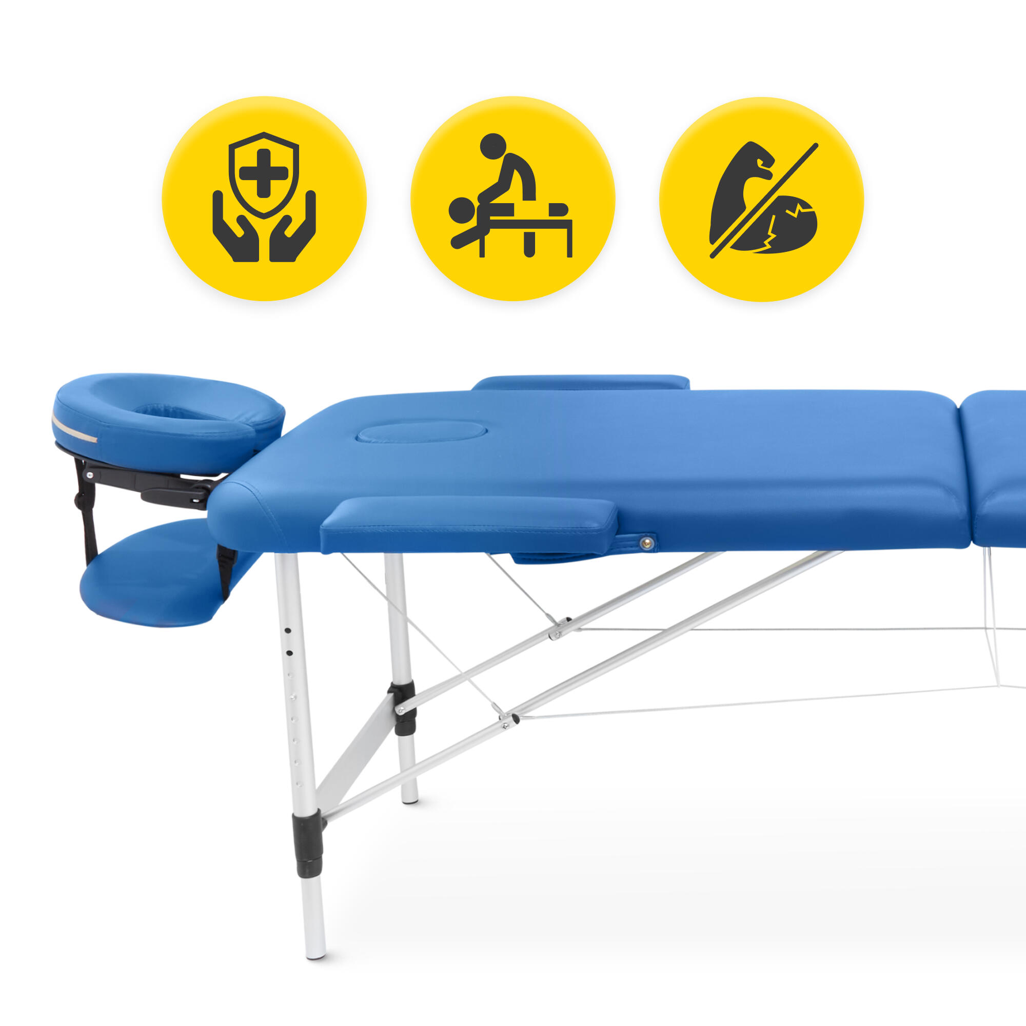 Stół do masażu i rehabilitacji aluminiowy 60 cm