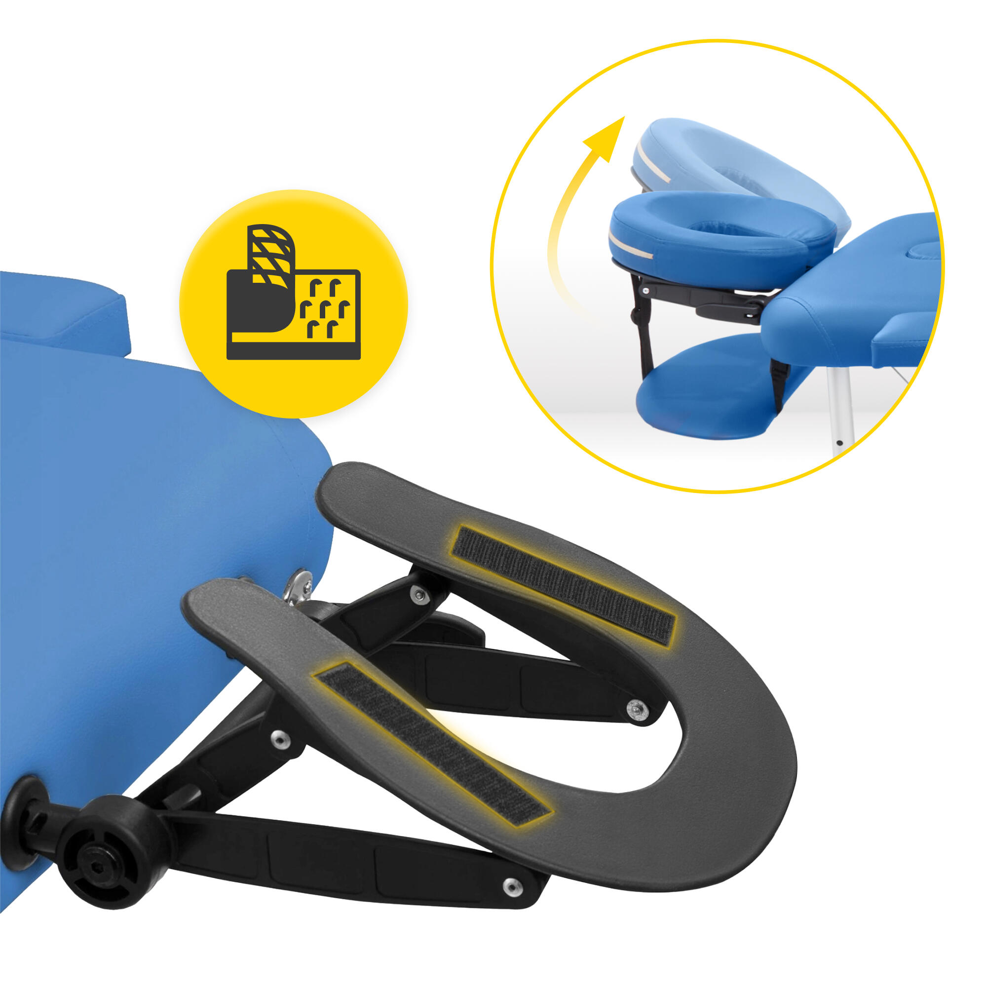 Masážní a rehabilitační stůl 4FIZJO z hliníku, šířka 60 cm 5/7