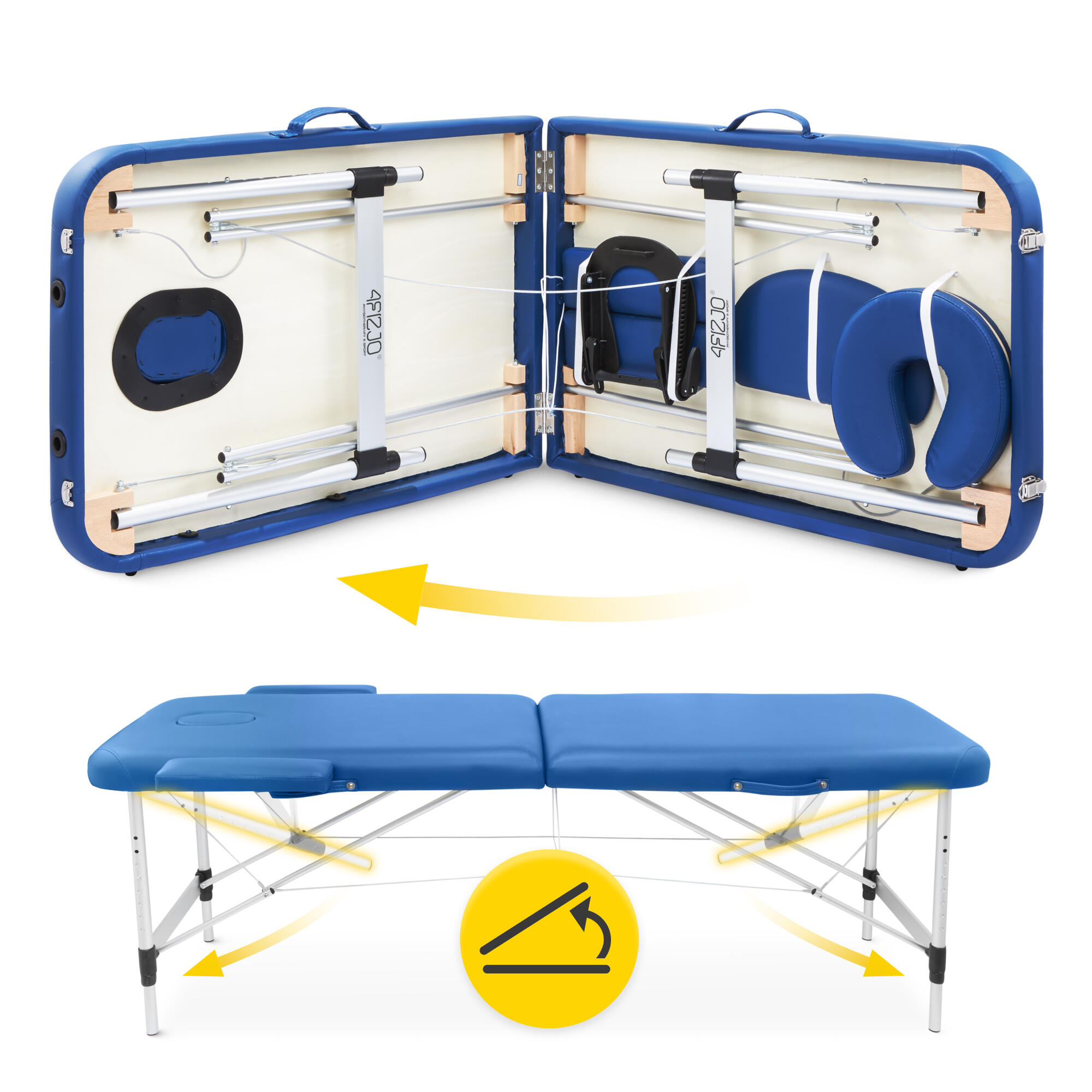 Masážní a rehabilitační stůl 4FIZJO z hliníku, šířka 60 cm 4/7