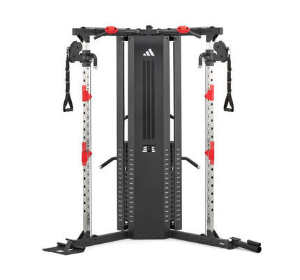 Machine à poulies Crossover - 286kg - Acier - Plaques - 40 positions - Rack