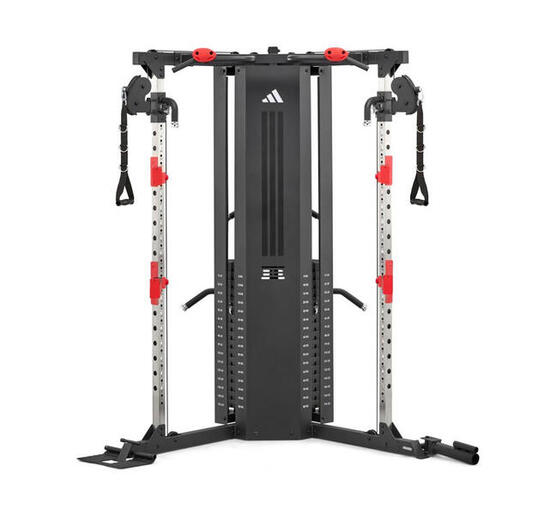 Machine à poulies Crossover - 286kg - Acier - Plaques - 40 positions - Rack