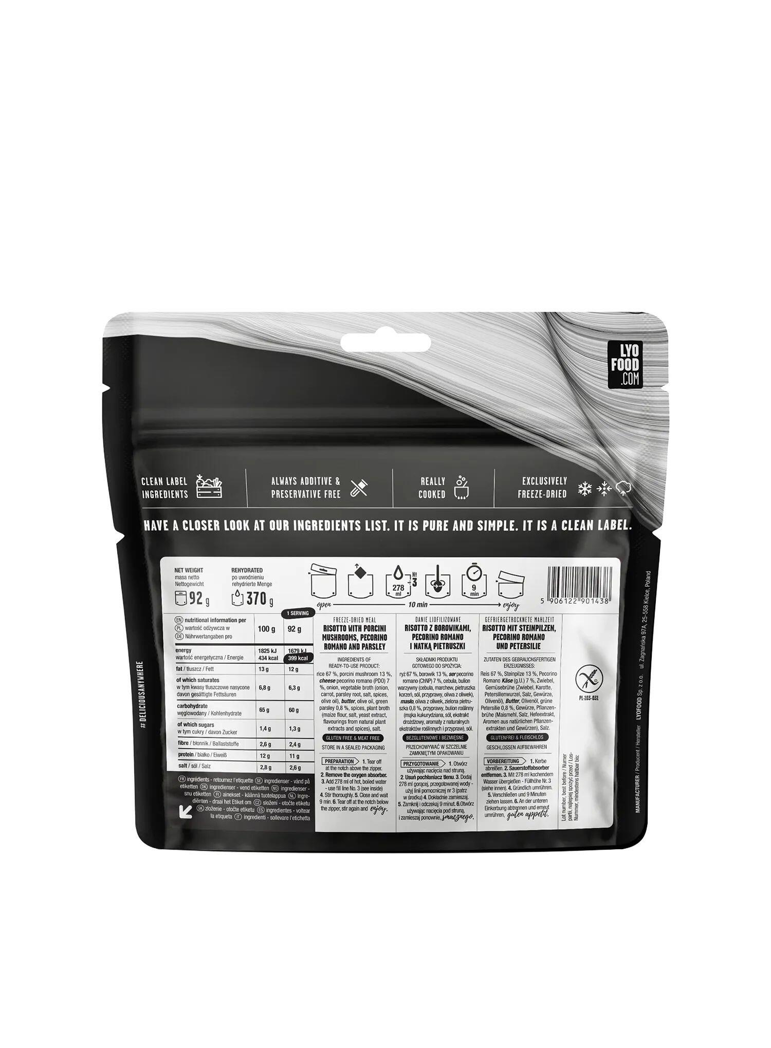 Liofilizat LYOFOOD Risotto z borowikami 370 g 3/3