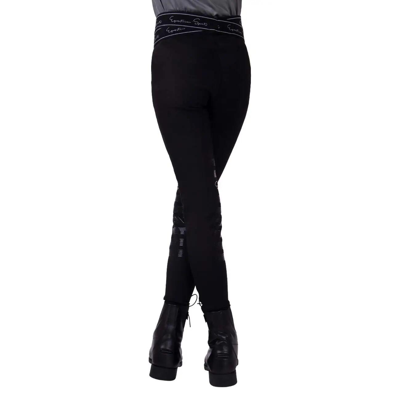 Legging équitation leg grip fille QHP Karley 2/4