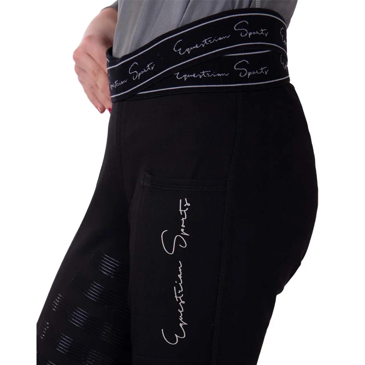 Legging équitation leg grip fille QHP Karley 4/4