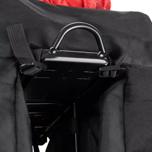 Dubbele Fietstas 60L Regenhoes Reflectoren Zwart 3/7