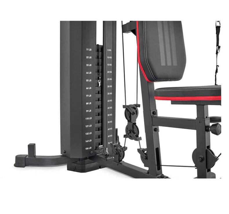 Appareils à charge guidée Home Gym - 70kg - Acier - Plaques - Presse jambes 6/7