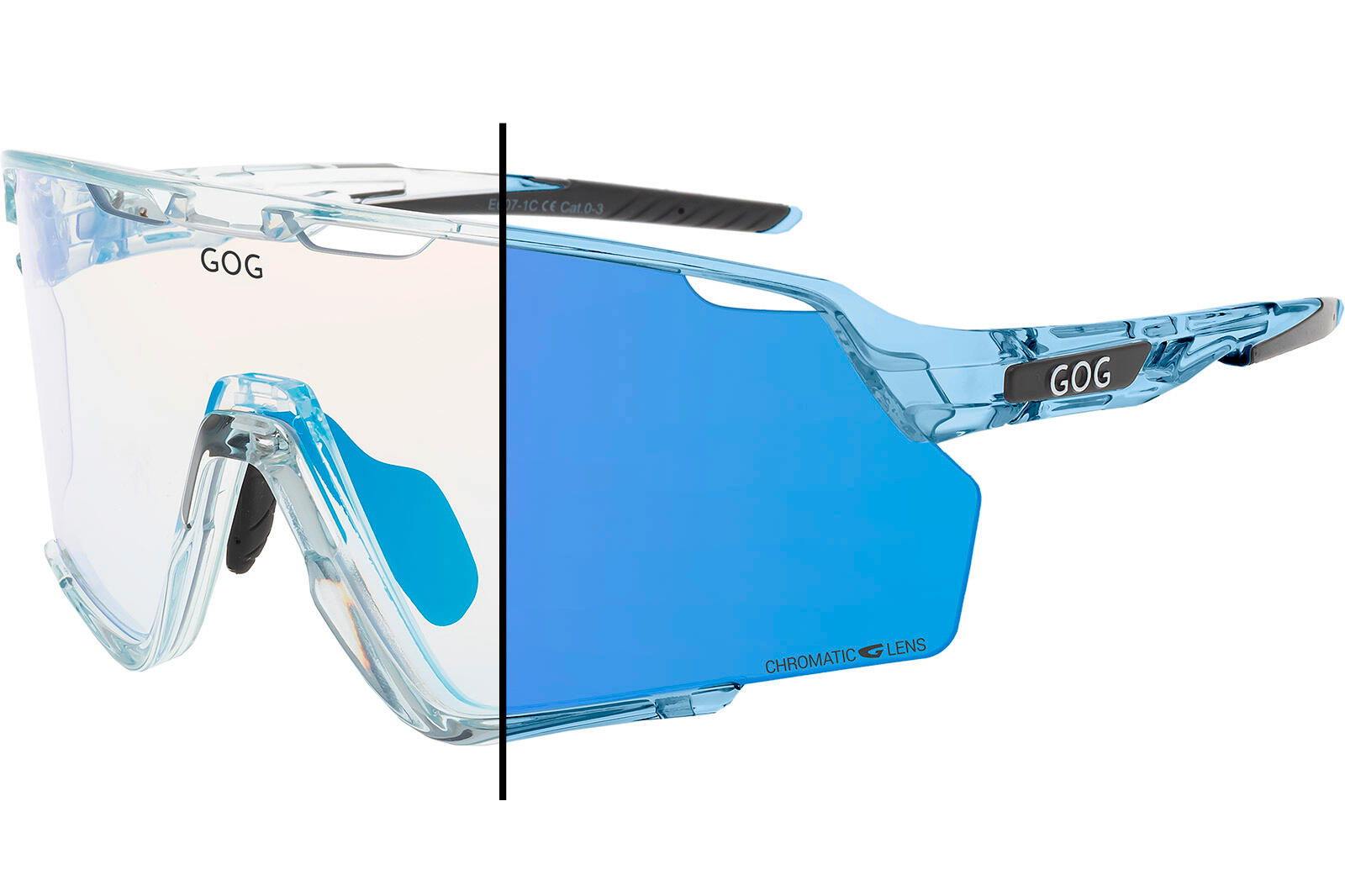 Okulary fotochromowe GOG Prometheus - photochromic blue/blk/ref blue 2/7