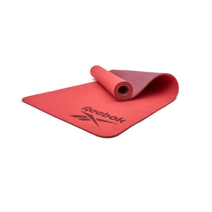 Tapis de yoga Reebok, 6 mm, double face, rouge