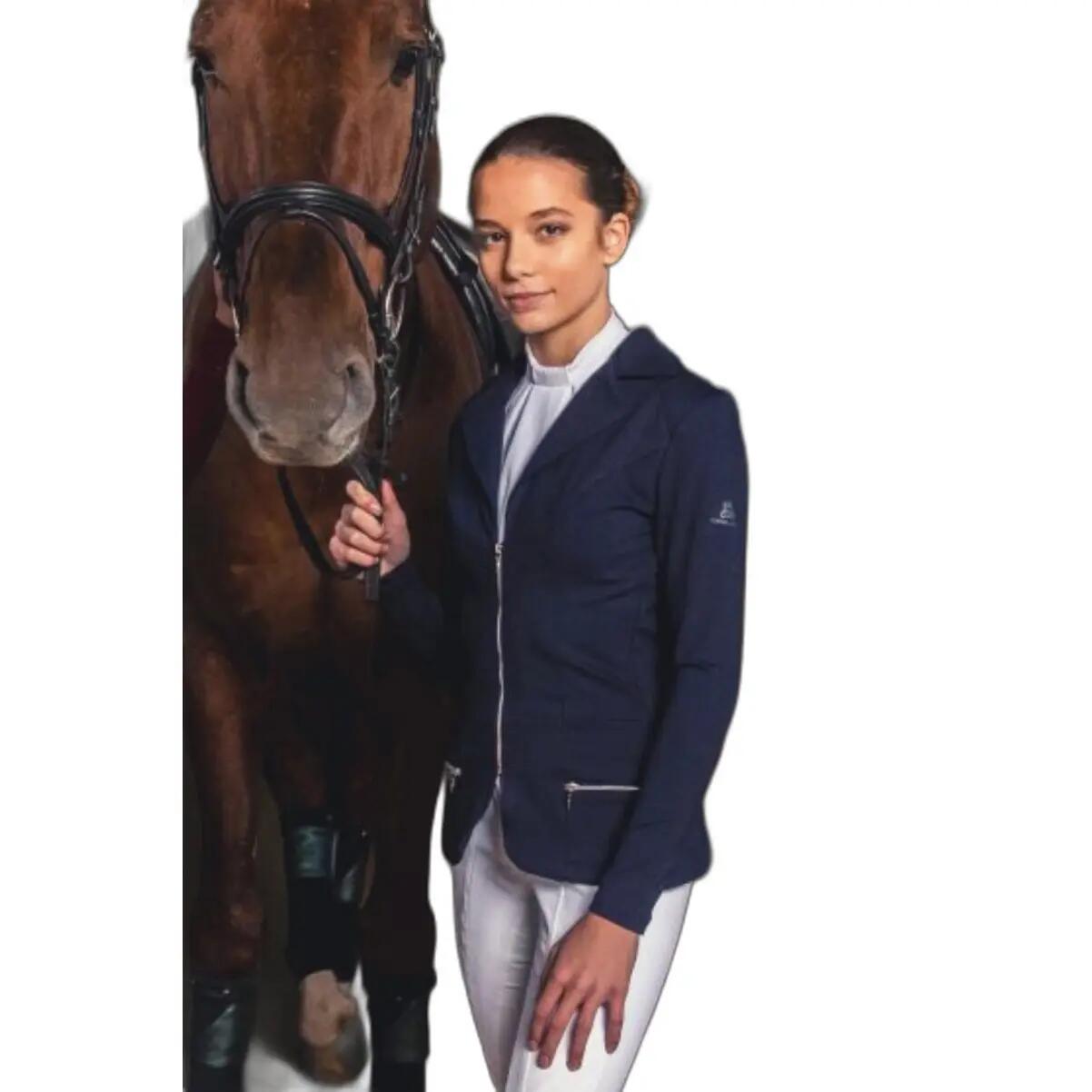 Reitturnierjacke Technologie zweite Haut Damen Cavalliera Zip chic 2/4
