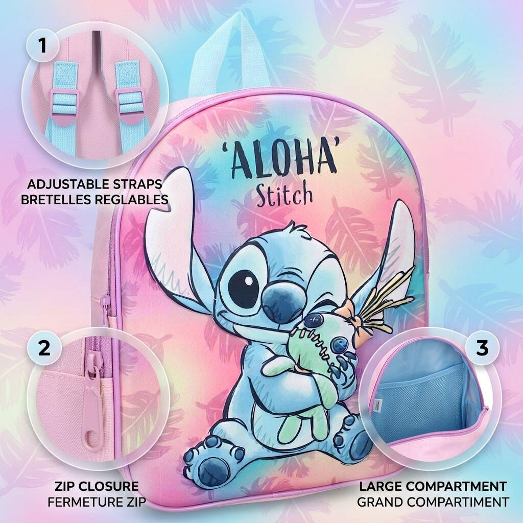 Mochila infantil 3D Stitch Simply Special Aloha 795-00307 5/7