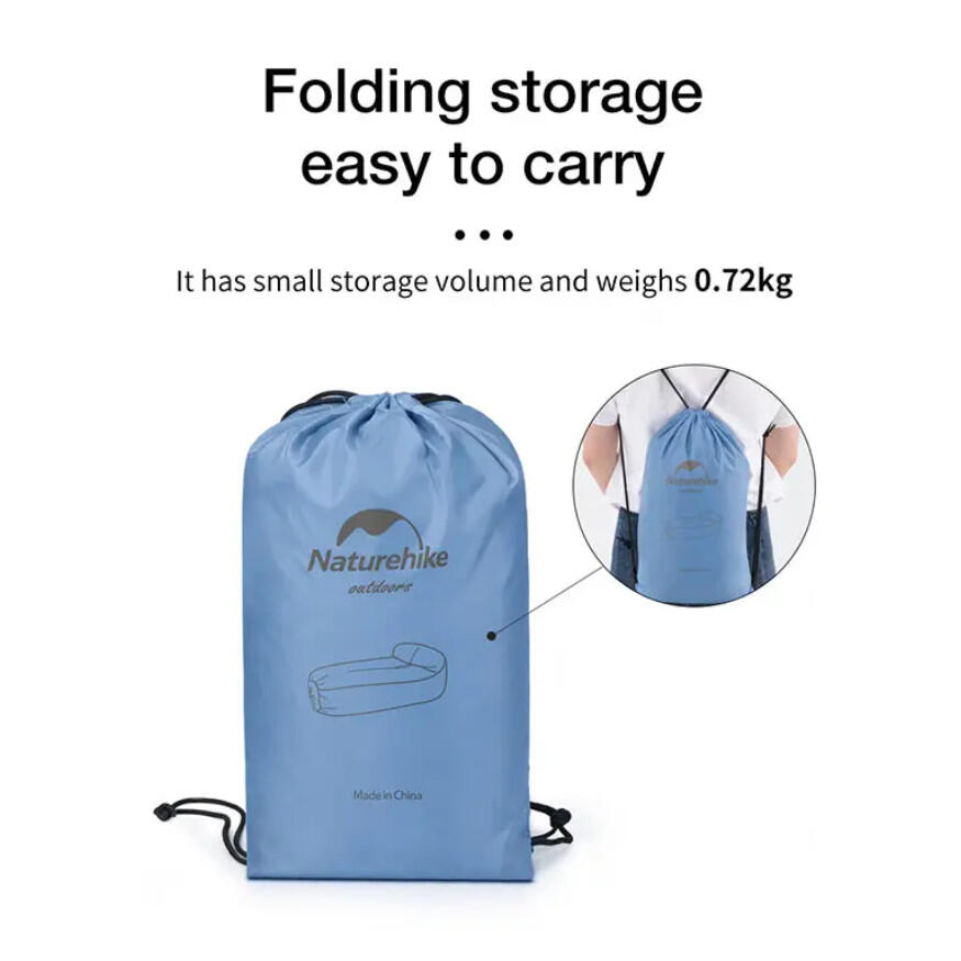 Naturehike Inflatable air sofa with pillow blue 3/7