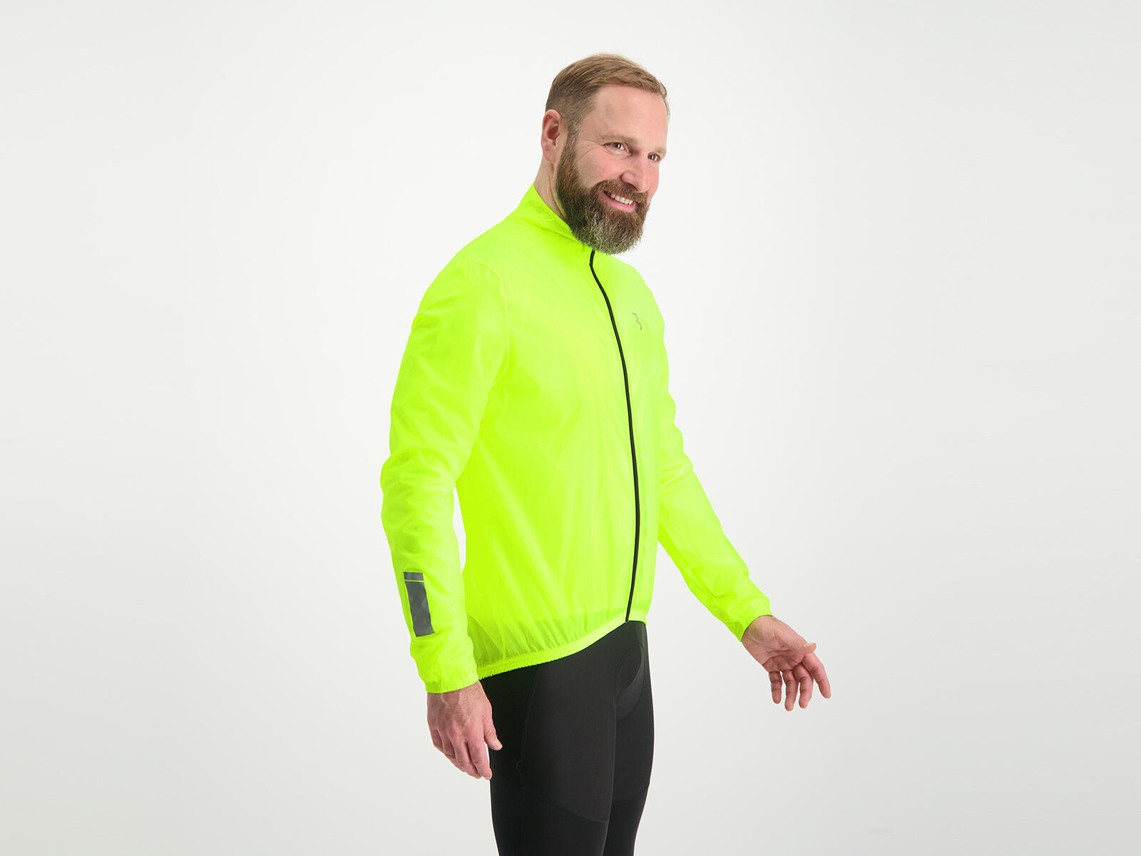 Fahrradjacke Wind & wasserbeständig Urban Biking Unisex BaseShield NeonGelb 3/5