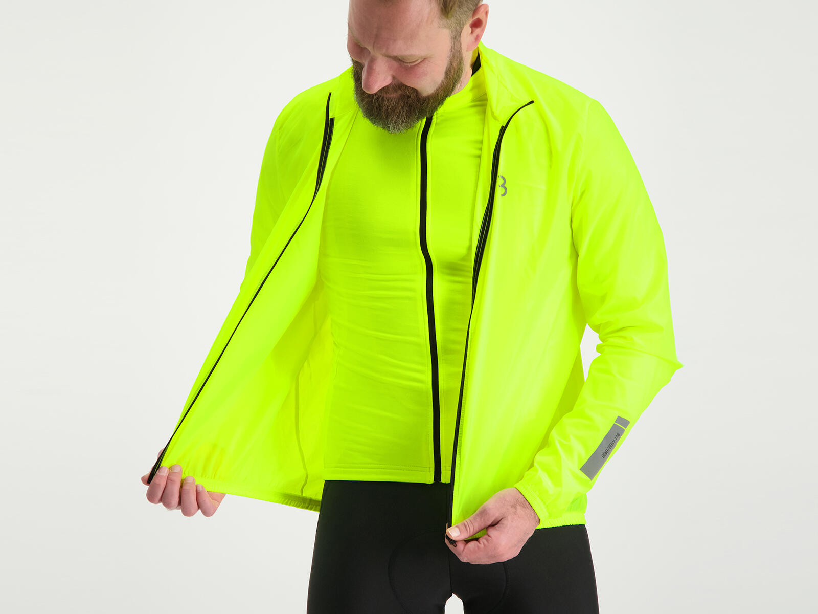Fahrradjacke Wind & wasserbeständig Urban Biking Unisex BaseShield NeonGelb 2/5