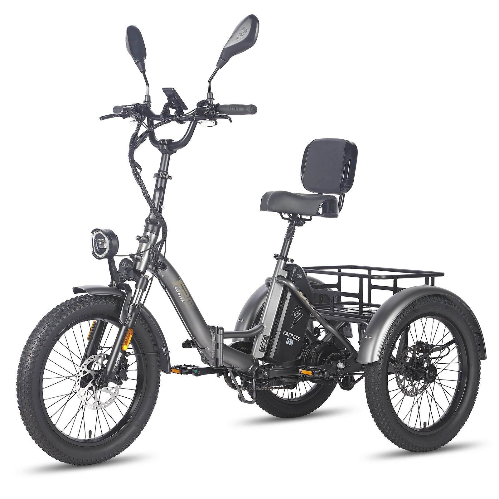 Triciclo eléctrico plegable Fafrees F20 MATE, batería de 48 V y 23,45 Ah 2/7