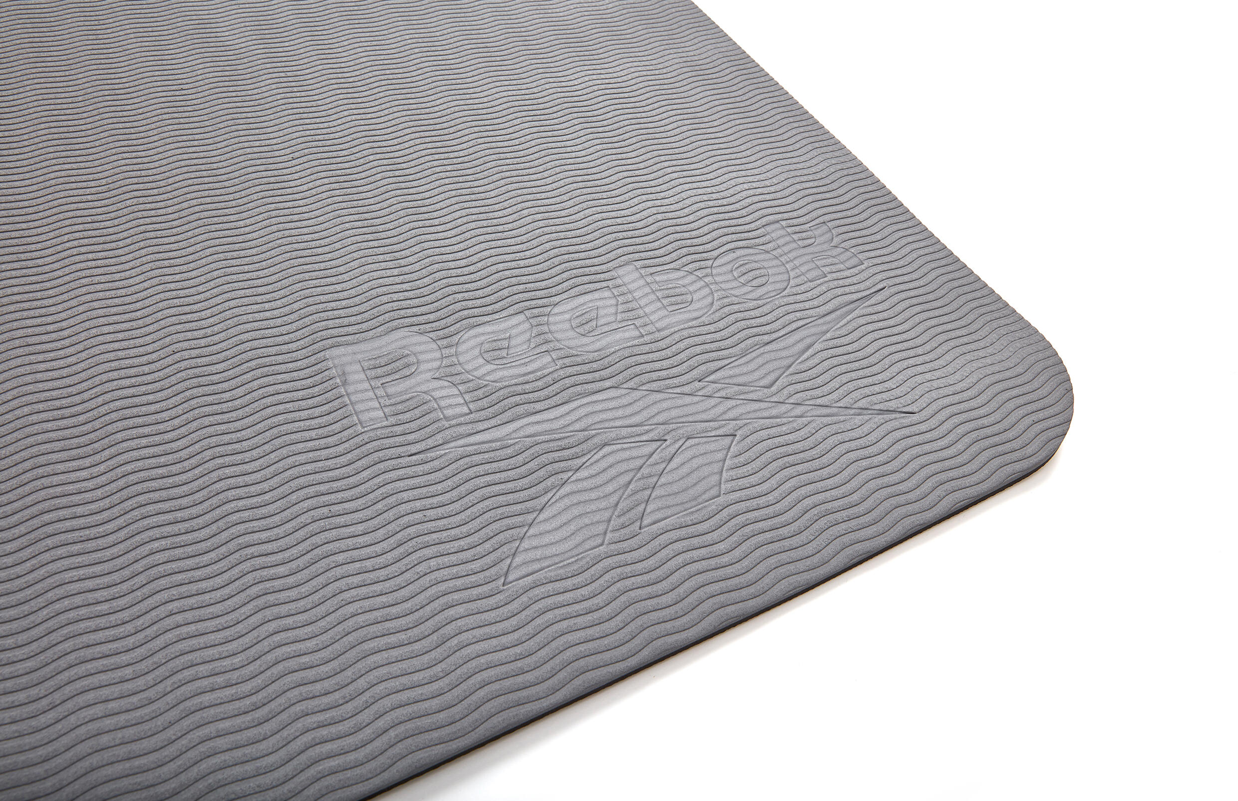 Tapis de yoga Reebok, 6 mm, double face, noir/gris 7/7