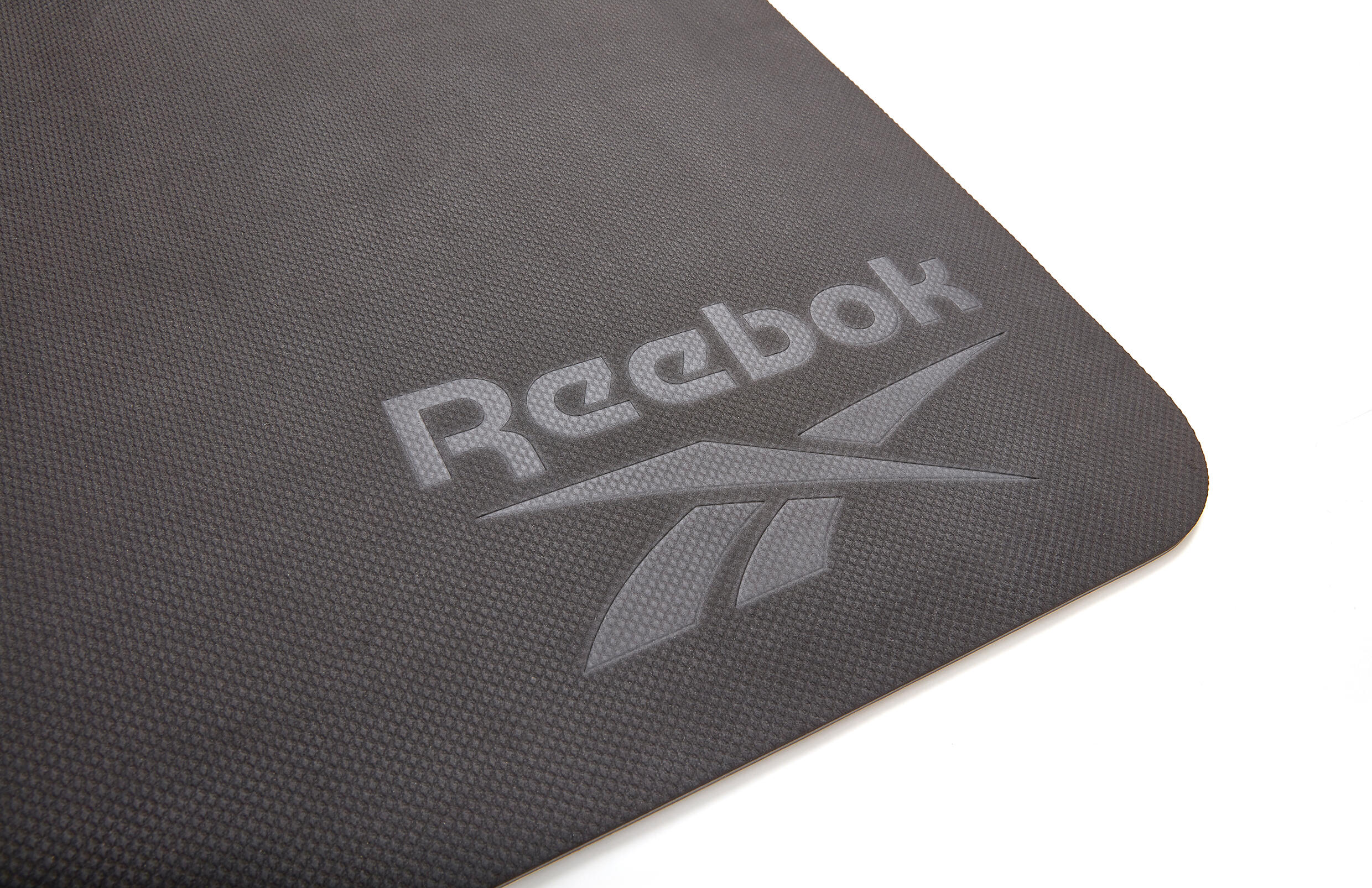 Tapis de yoga Reebok, 6 mm, double face, noir/gris 6/7
