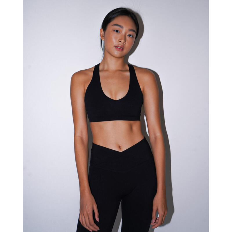 Self Care Double Strap Crossed Sports Bra