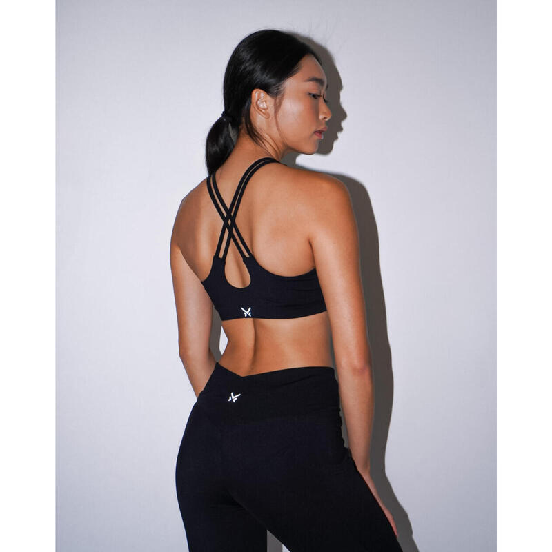 Self Care Double Strap Crossed Sports Bra