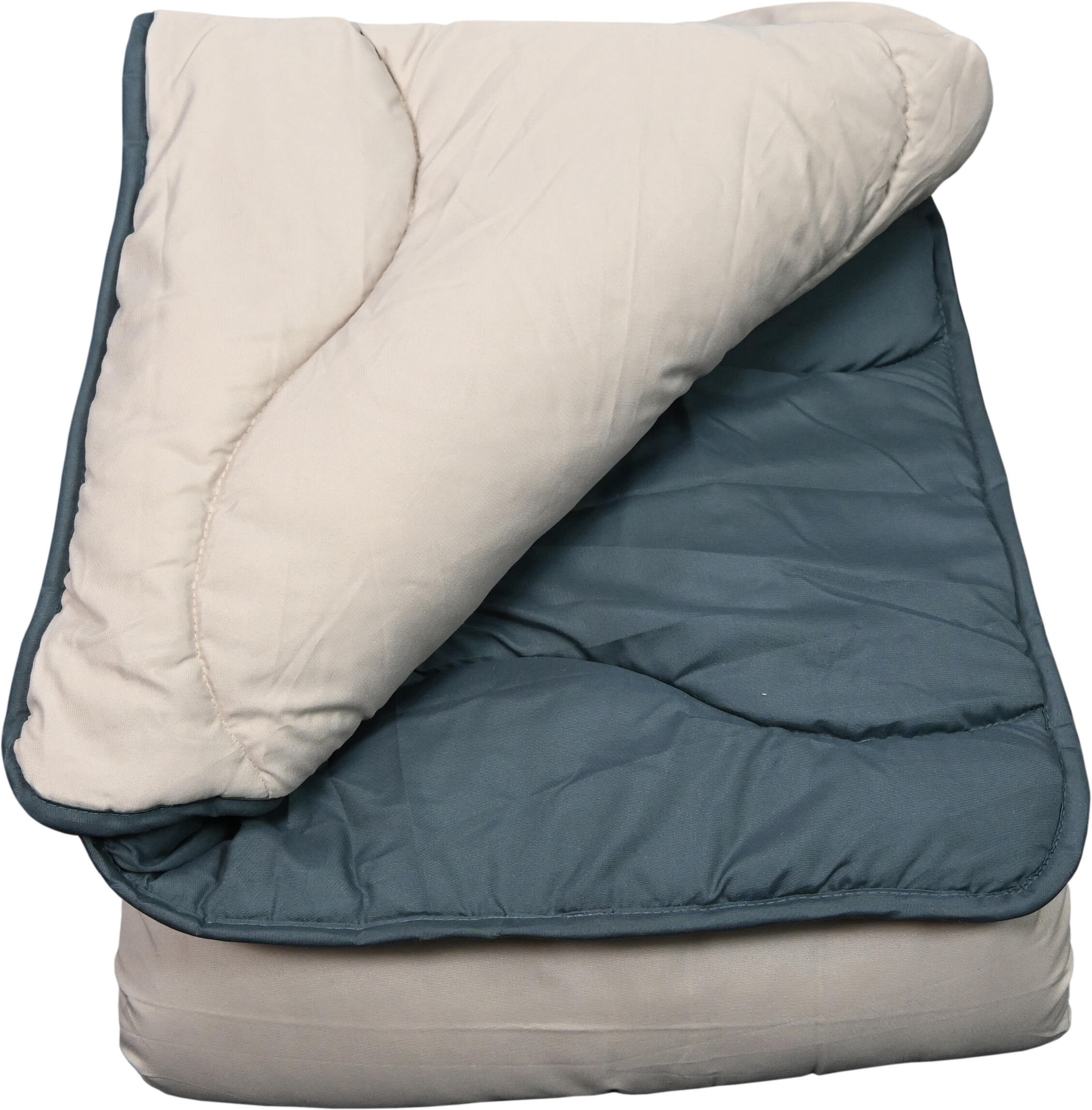 Lazydaun dekbed zonder overtrek - synthetisch - 140x210 cm - kleur grijs/zand 3/5