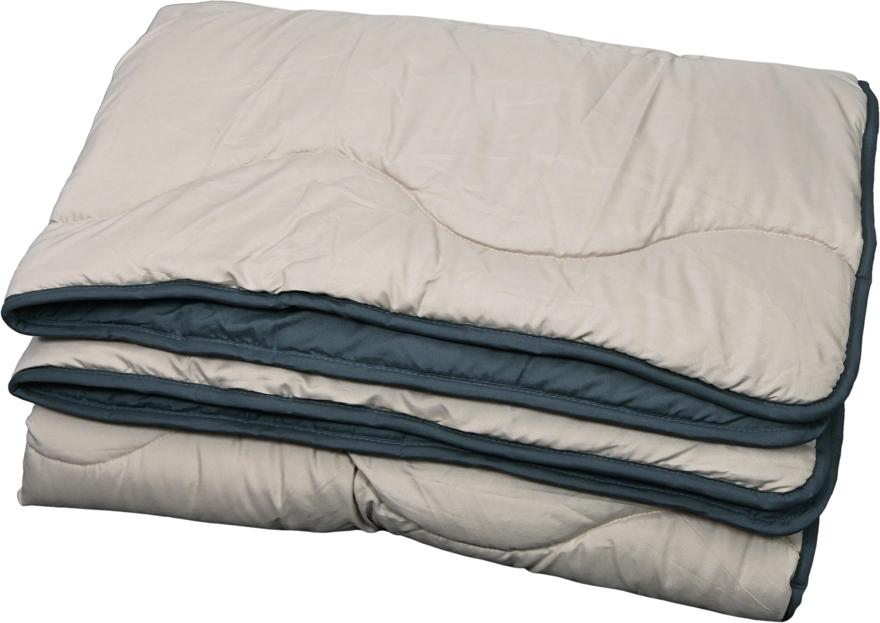 Lazydaun dekbed zonder overtrek - synthetisch - 140x210 cm - kleur grijs/zand 2/5
