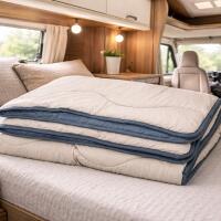 Lazydaun dekbed zonder overtrek - synthetisch - 140x210 cm - kleur grijs/zand 5/5
