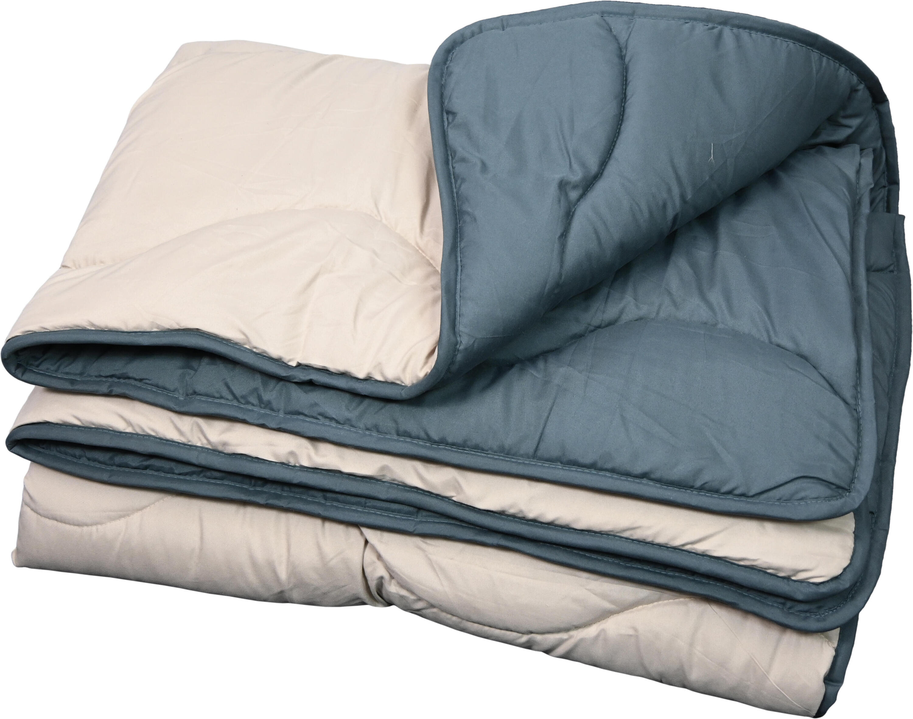 Lazydaun dekbed zonder overtrek - synthetisch - 140x210 cm - kleur grijs/zand 4/5