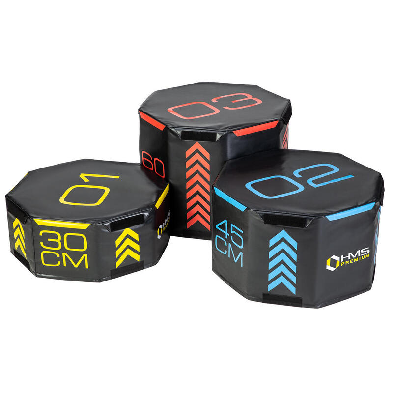 Plyo-boxes octagon soft set HMS PREMIUM PYOBS01 (3 pièces)