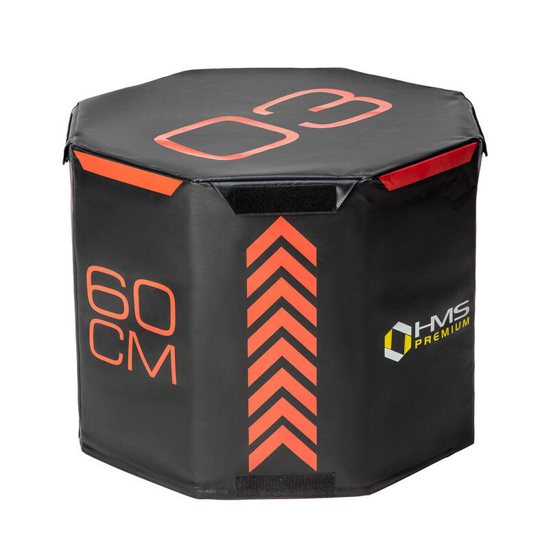 Set de cutii plyometrice octogonale moi HMS Premium PYOBS01 (3 părți)