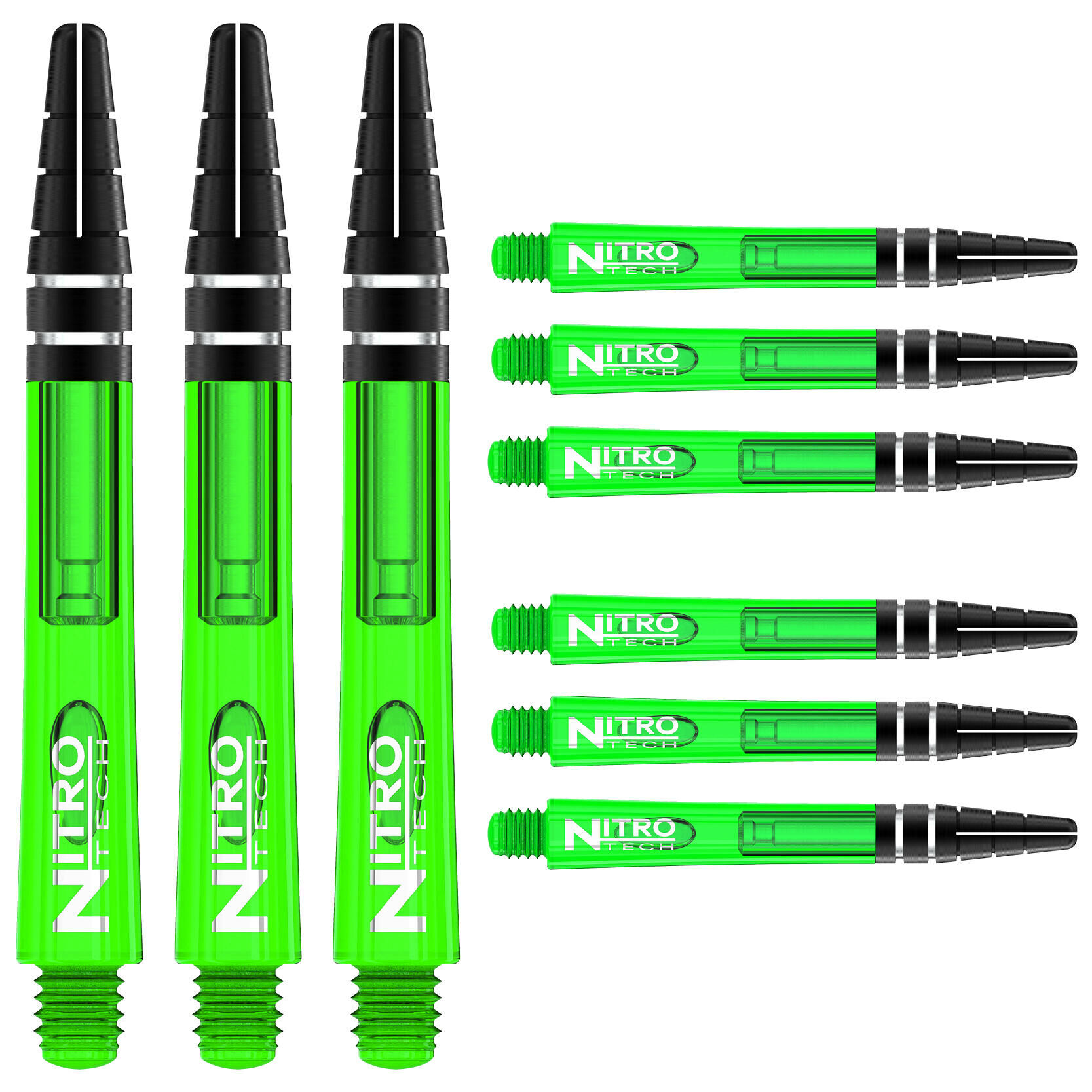 RED DRAGON DARTS Red Dragon Nitrotech Medium Stems - Green - 3 sets per pack