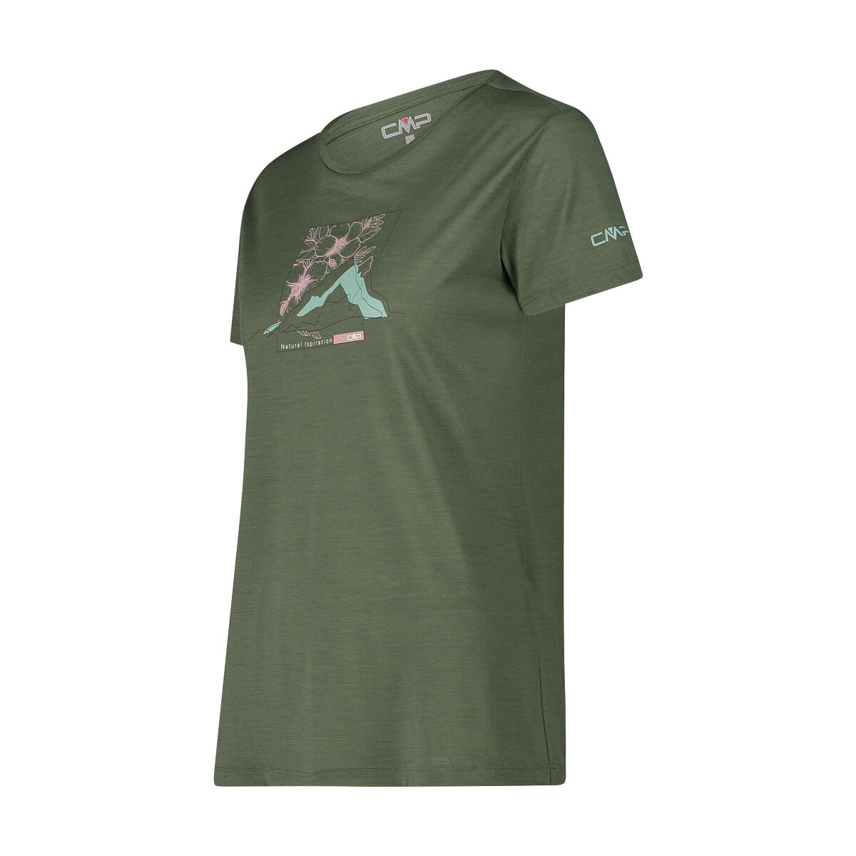 Damski T-shirt z okrągłym dekoltem z wełny merino CMP 3/3
