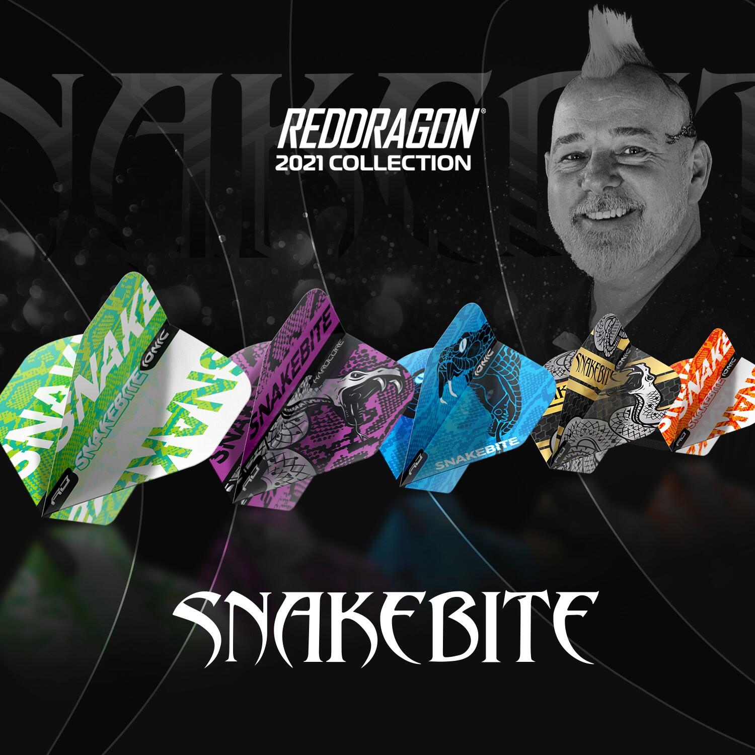 Red Dragon Snakebite Hardcore Coiled Snake Blue Dart Flights - 3 sets Per Pack 3/3