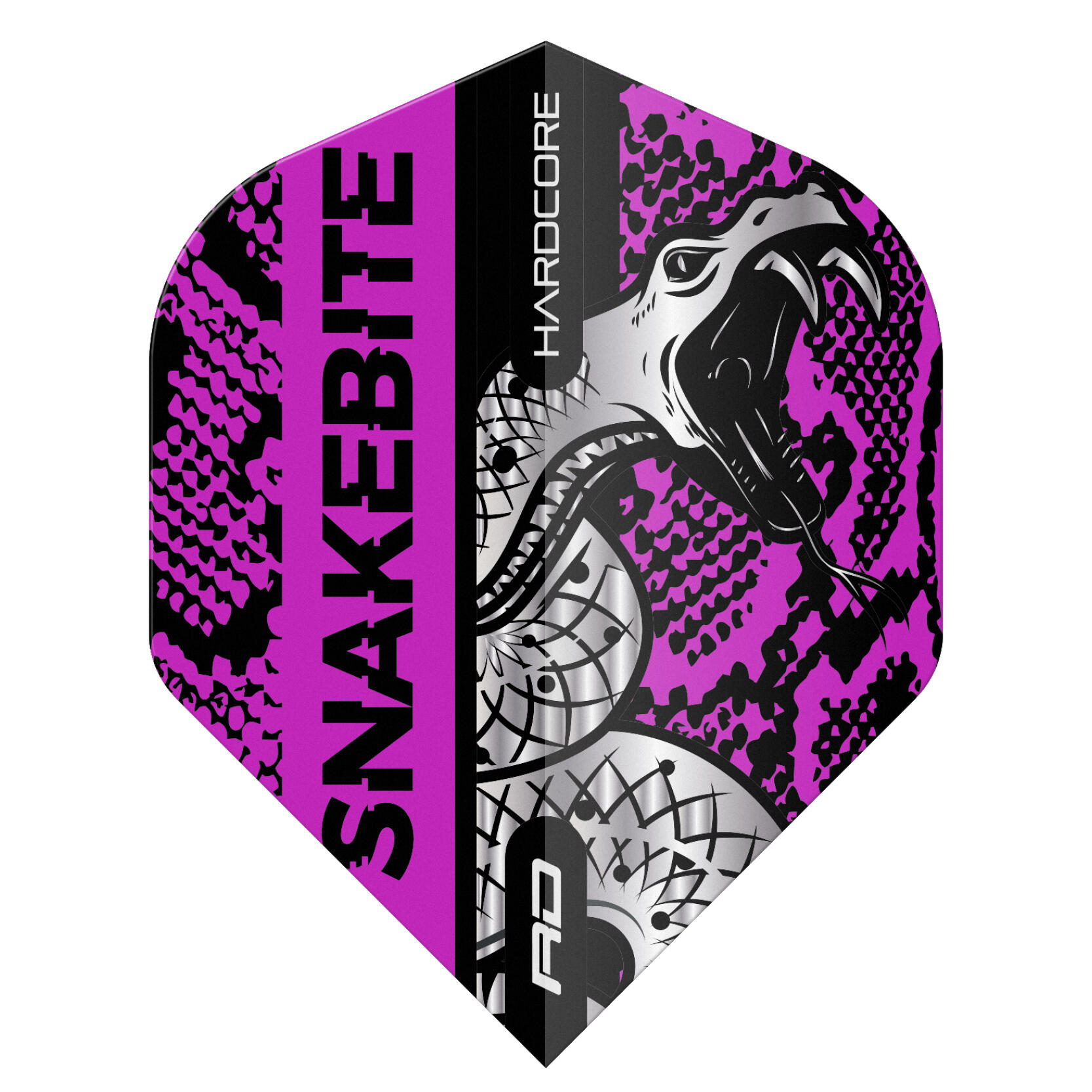 Red Dragon Snakebite Coiled Snakeskin Purple Dart Flights - 3 sets Per Pack 1/3