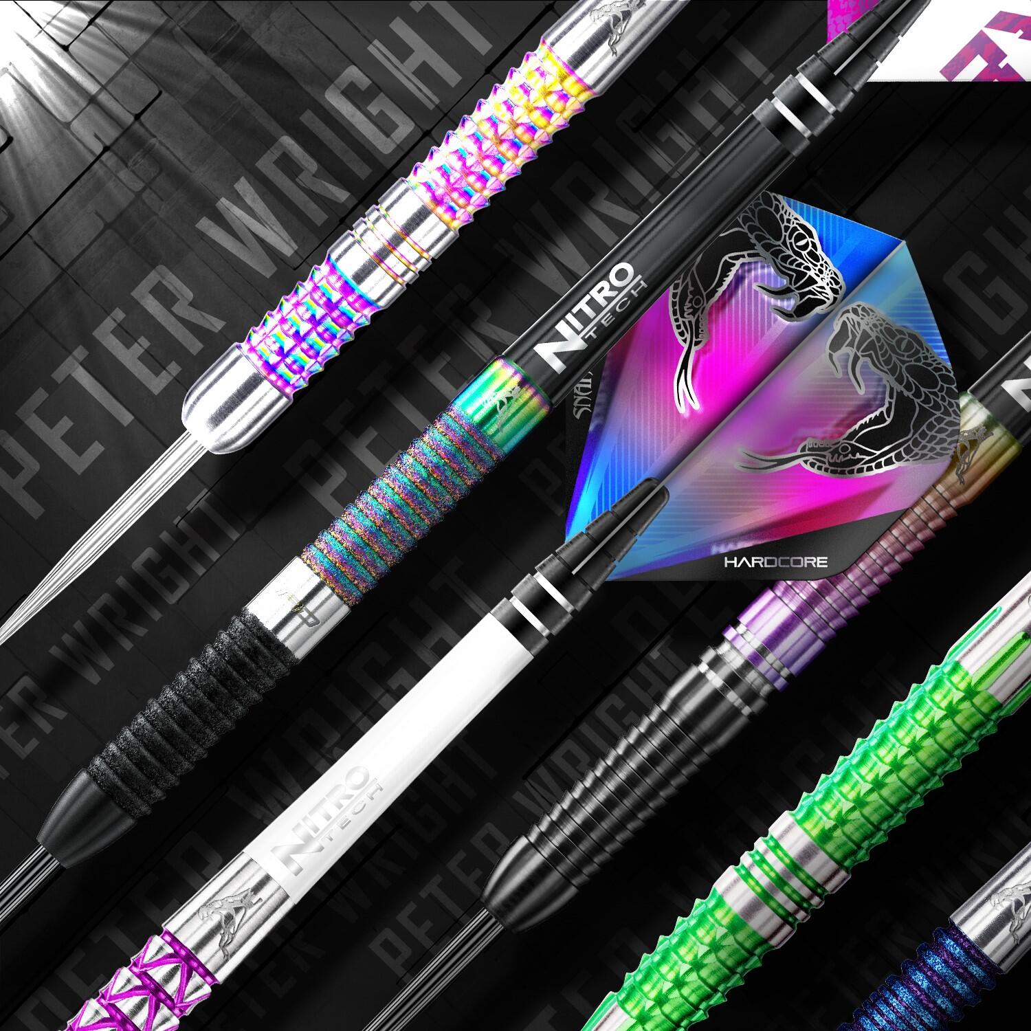 Peter Wright Snakebite 1: 24g Tungsten Darts Set with Flights and Stems 5/5