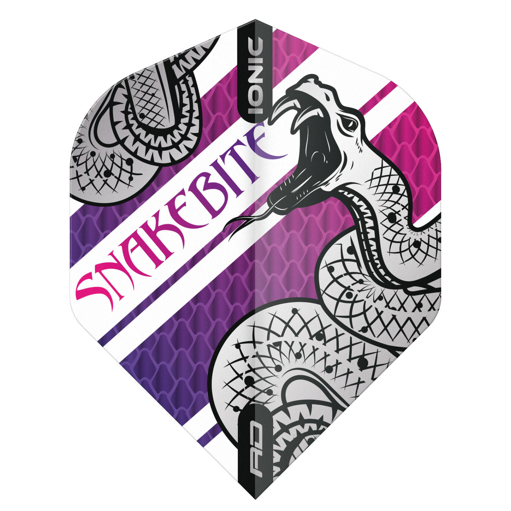 RED DRAGON DARTS Red Dragon Snakebite Hardcore Coiled Snake Purple Dart Flights - 3 sets Per Pack