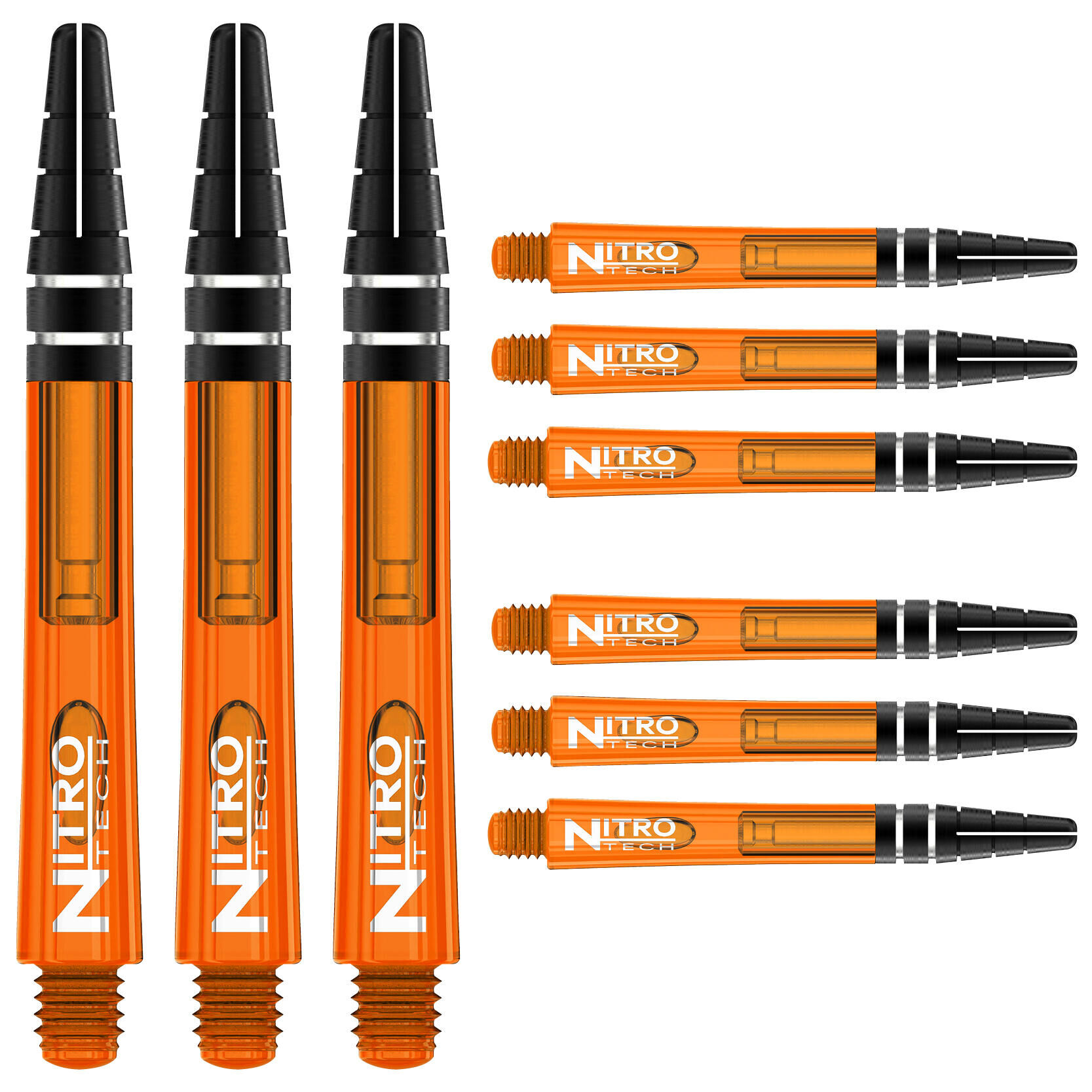 RED DRAGON DARTS Red Dragon Nitrotech Medium Stems - Orange - 3 sets per pack