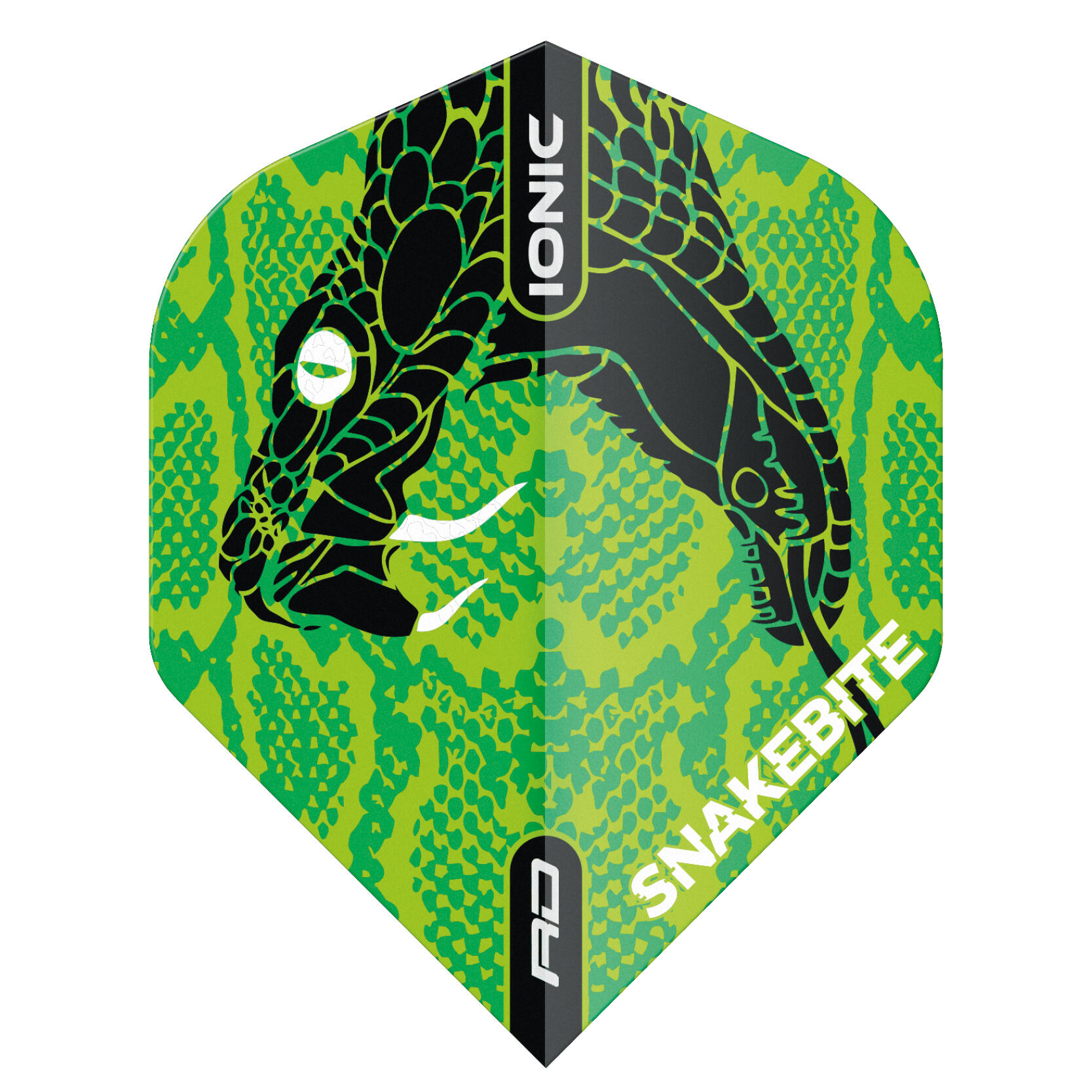 RED DRAGON DARTS Red Dragon Snakebite Ionic Snake Head Green Dart Flights - 3 sets Per Pack