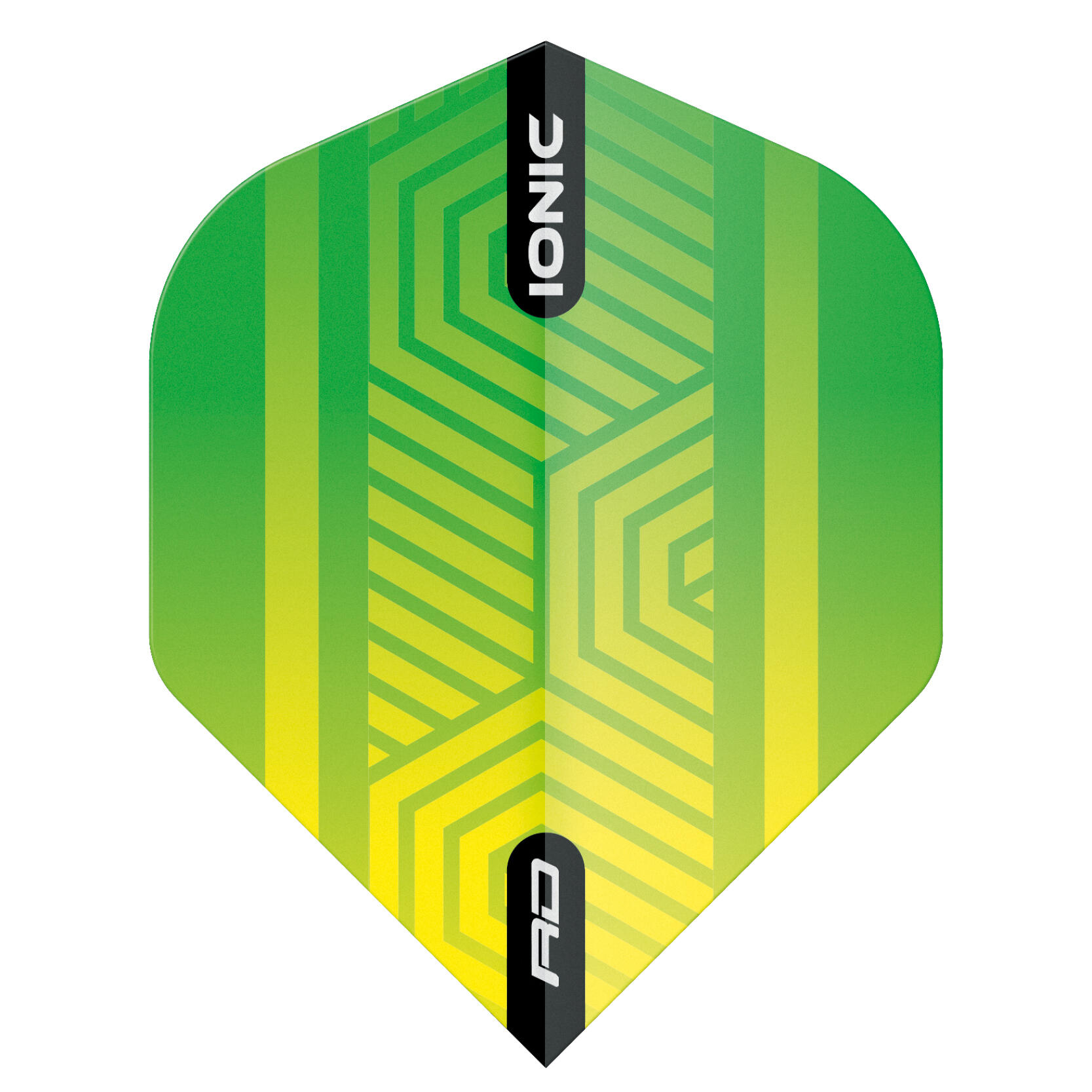 Red Dragon Hardcore Ionic Green and Yellow Dart Flights - 3 sets Per Pack 1/3