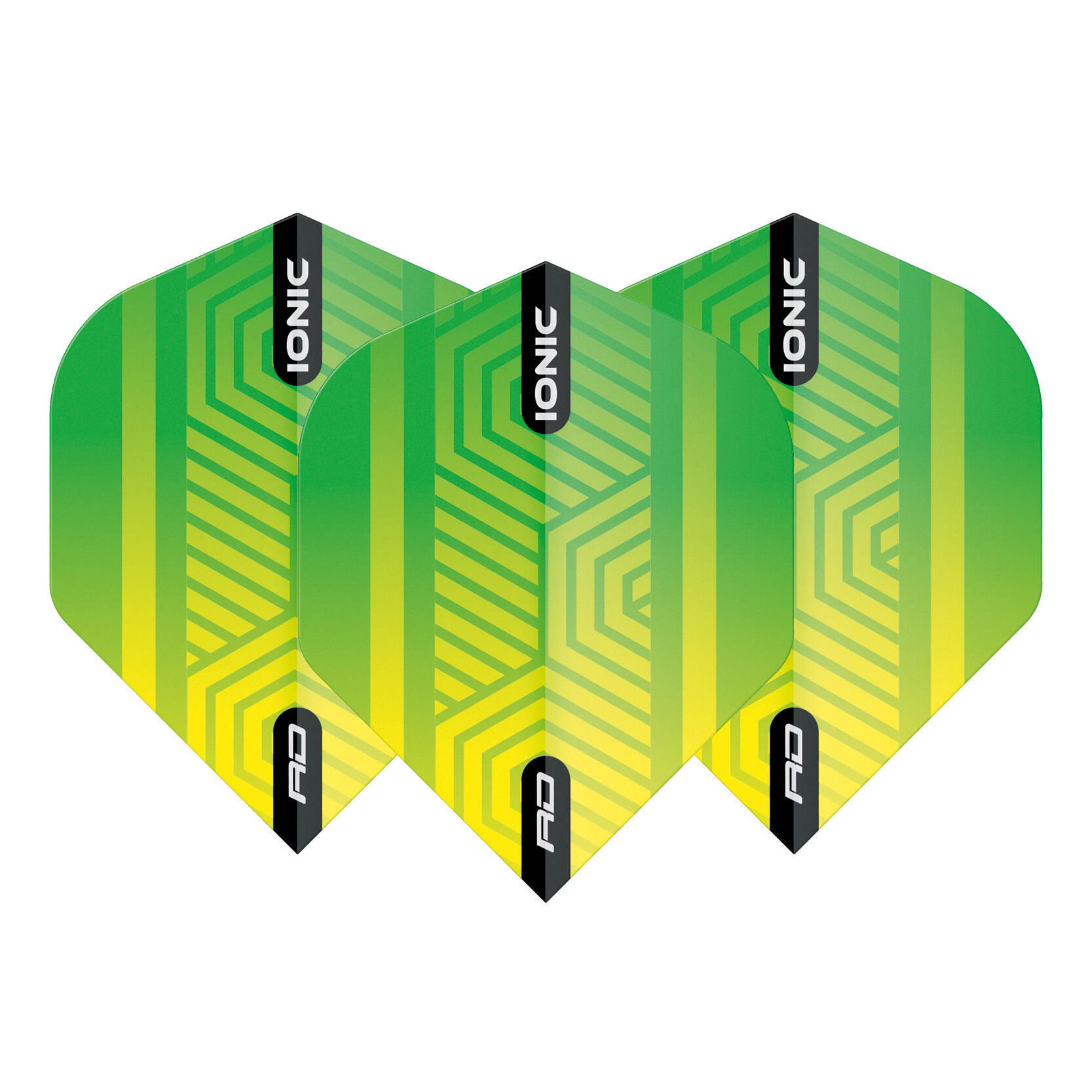 Red Dragon Hardcore Ionic Green and Yellow Dart Flights - 3 sets Per Pack 2/3