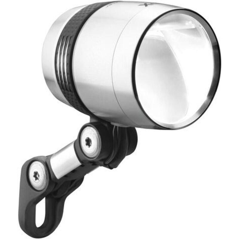Koplamp Busch & Müller Lumotec IQ-X voor naafdynamo 6-60 Volt - 100 lux - zilver