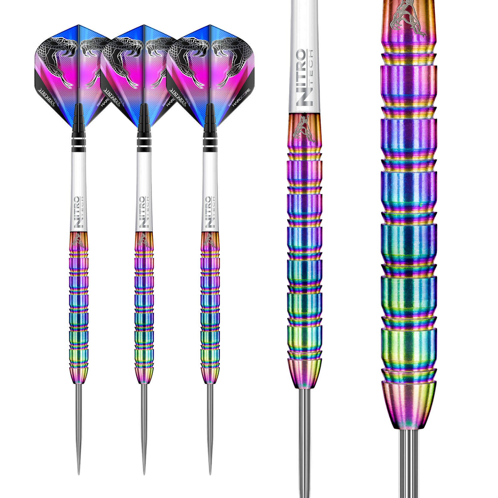 Peter Wright Snakebite 1: 24g Tungsten Darts Set with Flights and Stems 4/5