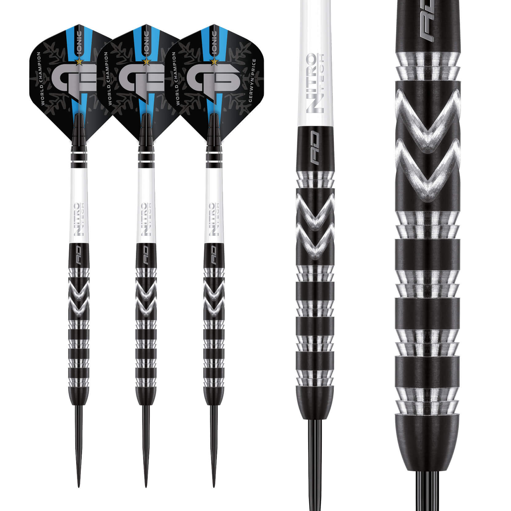 Red Dragon Gerwyn Price Iceman WC 24g Tungsten Darts Set with Flights and Stems 4/5