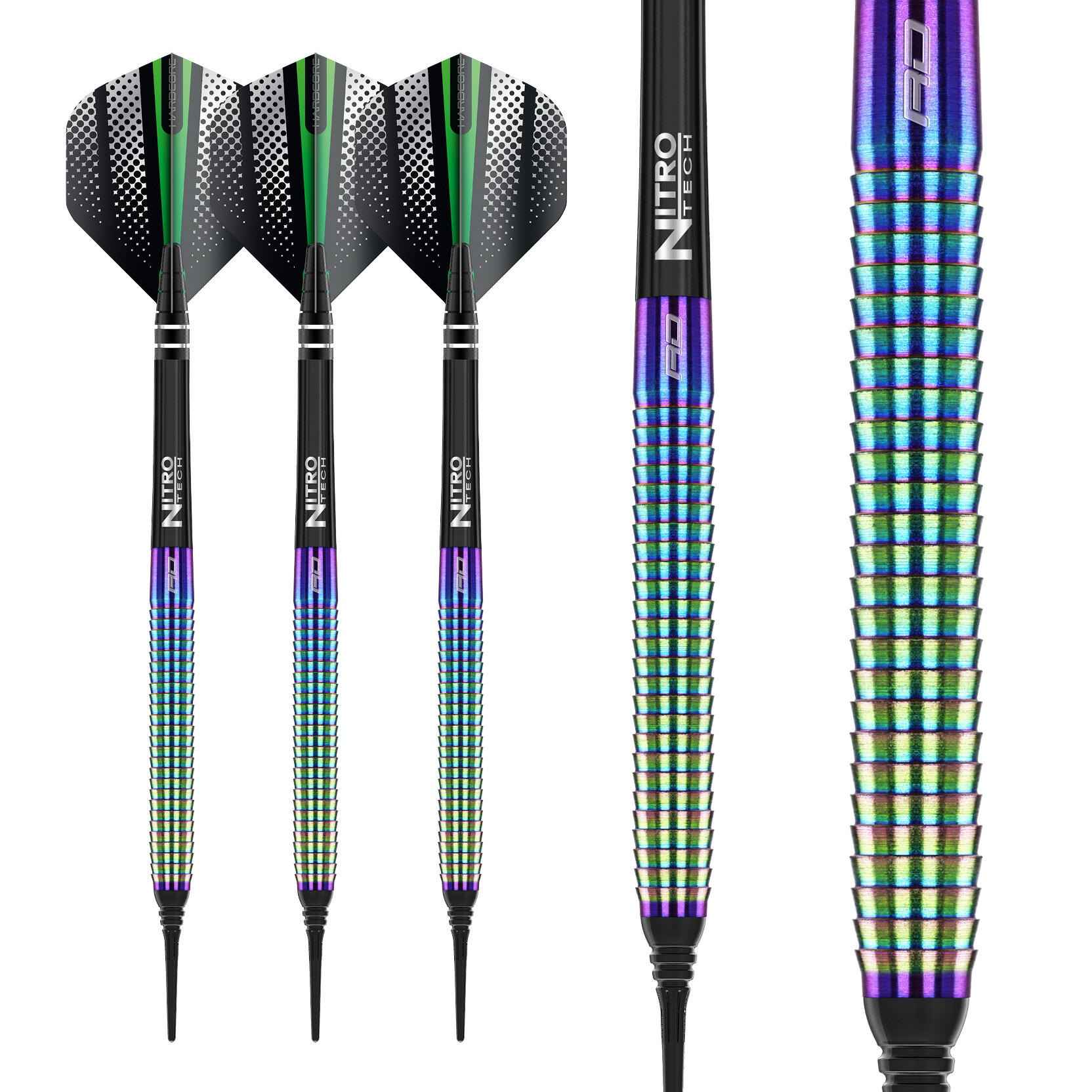 Razor Edge Spectron 18 Gram Softip Tungsten Darts with Flights and Stems 4/5