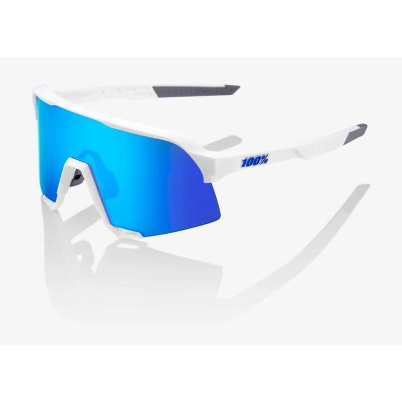 100% S3® Matte White HiPER® Blue Multilayer Mirror Lens